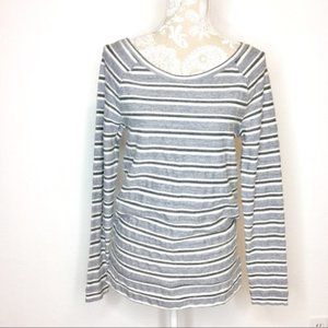 Lou & Grey Striped Long Sleeve Sweater Top 022 XS